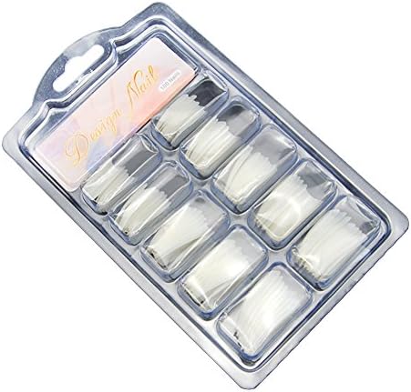 New 100 PCS Natural DUAL NAIL ART SYSTEM FORM Half Nail Tips ACRYLIC False TIPS Tools Set For Manicure Tips Kit by FASHION GALLERY