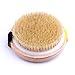 Dry Brushing Body Brush Natural Bristle - Improve Blood Circulation, Lymphatic Drainage - Help Shed Dead Skin, Encourage New Cell Renewal for Smoother Brighter Skin and Reduce Pesky Ingrown Hairs