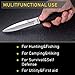 Tactical Knife - Survival Fixed Blade - Best Outdoor Military Knives for Camping Bushcraft or Self Defense - Large Stainless Steel Blade Full Tang Handle Tactical Knofe - Comes with E Book 2791 U-PQ