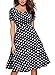 Miusol Women's 1950'S Polka Dot Retro Short Sleeve Pinic Party Swing Dress (Medium, Polka Dot)