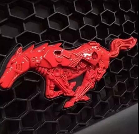 Obula(TM) 3D Metal Mustang Running Horse car emblem logo Front Hood Grille badge Car styling car styling