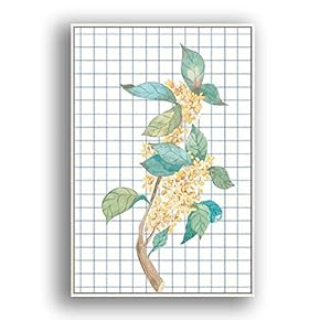 Framed Canvas Wall Art Beautiful Flowers in Grid Giclee Print Gallery Wrap Modern Home Prints Ready to Hang - 16x24 inches