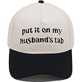 Put It On My Husband’s Tab Adjustable Hat Black Trucker Hats Embroidery Hat Unisex Outdoor Funny caps
