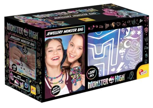 Lisciani - MONSTER HIGH - JOYAS ESPANTOSAS - Bolsa de Joyas con Kit - Accesorios de Moda - Kit de Creación de Joyas - Crea Collares y Pulseras - Para Niños de 5 años en adelante