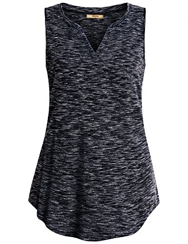 Loose tank tops for women miusey juniors sleeveless henley v neck…