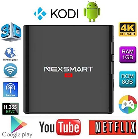 Preyda NEXSMART D32 4K Android TV Box, Android 5.1 Streaming Media Players XBMC KODI 16.1 Support 4K Ultra HD TV with Rockchip RK3229 Quad-core 2.4G Wi-Fi 1GB + 8GB