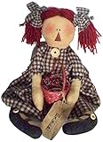 Craft Outlet Fabric Raggedy Ann Hold Basket Doll, 16-Inch