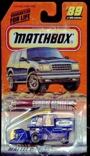 Matchbox 1999-89/100 Farm BLUE/YELLOW Combine Harvester 1:64 Scale