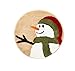 Winter Wonder Lane Rustic Snowman Land Bathroom Rug Plush 25 Inches Round
