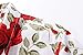 SSLR Men's Summer Rose Prints Button Down Short Sleeve Shirt