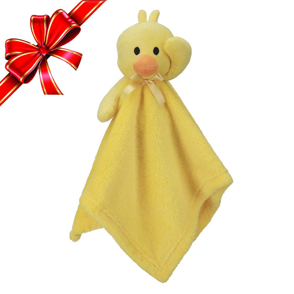 Pro Goleem Duck Security Blanket Soft Yellow Baby Lovey Unisex Lovie Christmas Gift for Newborn Toddler 15 Inch