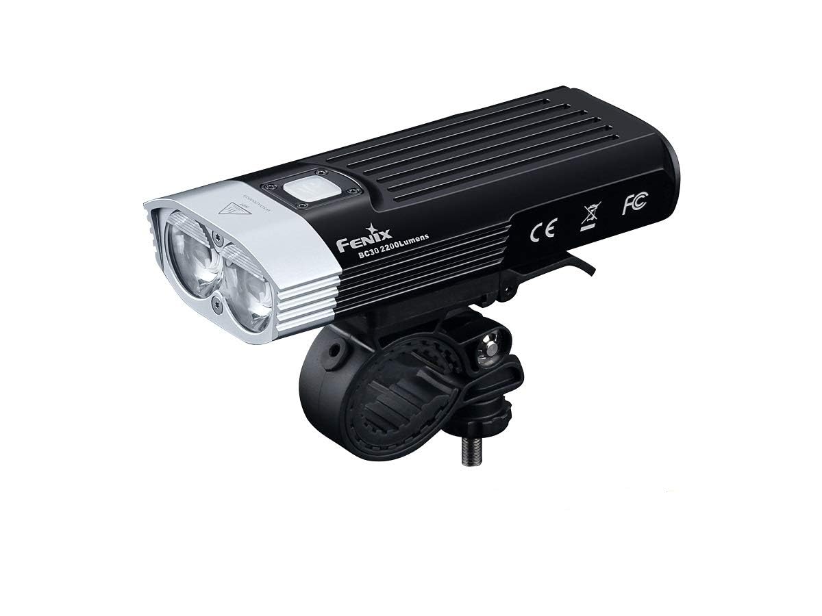 fenix BC30 V2.0, Front Bike Light | 2200 Lumens | 187m | 50 Hrs Max | Quick Release | Wireless Remote | 85° Wide Angle | IP67, Black/Silver