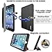 SEYMAC iPad Mini1 2 3 Case, Three Layer Full Body Rugged Heavy Duty Shock Folio Smart Cover with Auto Sleep/Wake Compatible with iPad Mini 1/2/ 3 Generation (Black)