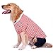 Petroom Dog Shirts for Large Dogs,Dog Striped Cotton T-Shirt Breathable Stretchy Costumes Pet Pullover Clothes(Red White Stripe,XL)