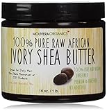 Molivera Organics Raw African Organic Grade A Ivory Shea Butter for Natural Skin Care, Hair Care - 16 oz.