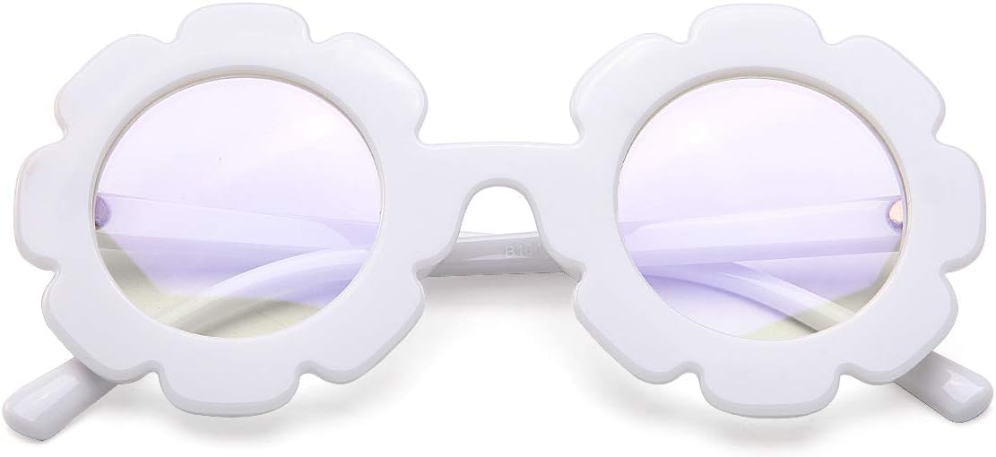 Toddler Kids Cute Vintage Flower Eyewear Sunglasses Sun Protection UV400 Summer Outdoor Glasses for Girls and Boys