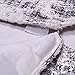 Valery Madelyn 48 inch Frozen Winter Silver White Christmas Tree Skirt with Shimmering Silver and Faux Fur, Themed with Christmas Ornaments (Not Included)