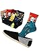 OSABASA Womens 4 Pairs Fashion Cotton Crew Socks Famous Collection Painting (KWMS027-4SET, shoe size 8-11)