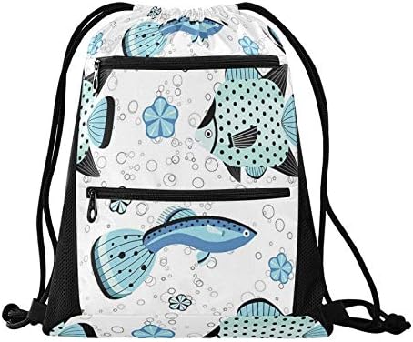 Amazon Co Jp ジムリュック 防水 巾着 魚 エスニック柄 ナップサック レディース ジムバッグ スポーツバッグ 軽量 運動 旅行 アウトドア 男女兼用 ヨガバッグ リュック ジムサック シューズケース プール 部活用 靴入れ 服 ファッション小物