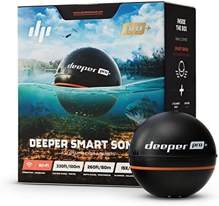 deeper PRO+ Smart Sonar - GPS Portable Wireless Wi-Fi Feature Finder for Shore Carp Fishing and Swim Mapping