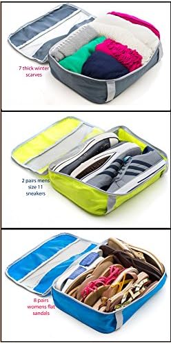 CLICK-IT ORGANIZERS. Packing Cube and Closet Storage Bag. Made 100% from Recycled Plastic Water Bottles. Pack of 3