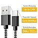 USB Type C Cable, Braided Nylon USB A to USB C Fast Charger Cable for Samsung Galaxy S9/Note 8/S8/S8 Plus/Google Pixel 2/LG G5/G6/V20/HTC 10/Nexus 5X/6P (BlackWhite)