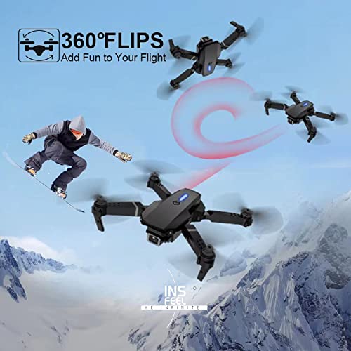 Mini Drone with Camera for Adults - Christmas Toy Gift for Teenage Boy Girl Kids Beginner Age 8-10-12 Years Old - RC Quadcopter Multirotors | Foldable UAV | WiFi HD FPV Live Video | One Key Take Off/Land | Altitude Hold | Headless Mode | 36
