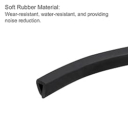 uxcell U Channel Edge Trim, 11.5ft Length Rubber