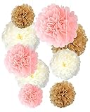 TISSUE POM POM Decorations Paper Flower Ball - 9 Pcs 14