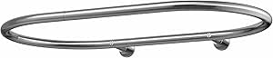 Oval Shower Curtain Rod, 43" x 25" Hoop Shape Aluminum Alloy Bathroom ...