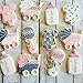 KENIAO Baby Shower Cookie Cutter Set - 7 Piece - Onesies, Bib, Rattle, Feeding Bottle, Baby Carriage, Rocking Horse and Elephant Shape Fondant/Biscuit Cutters - Stainless Steel