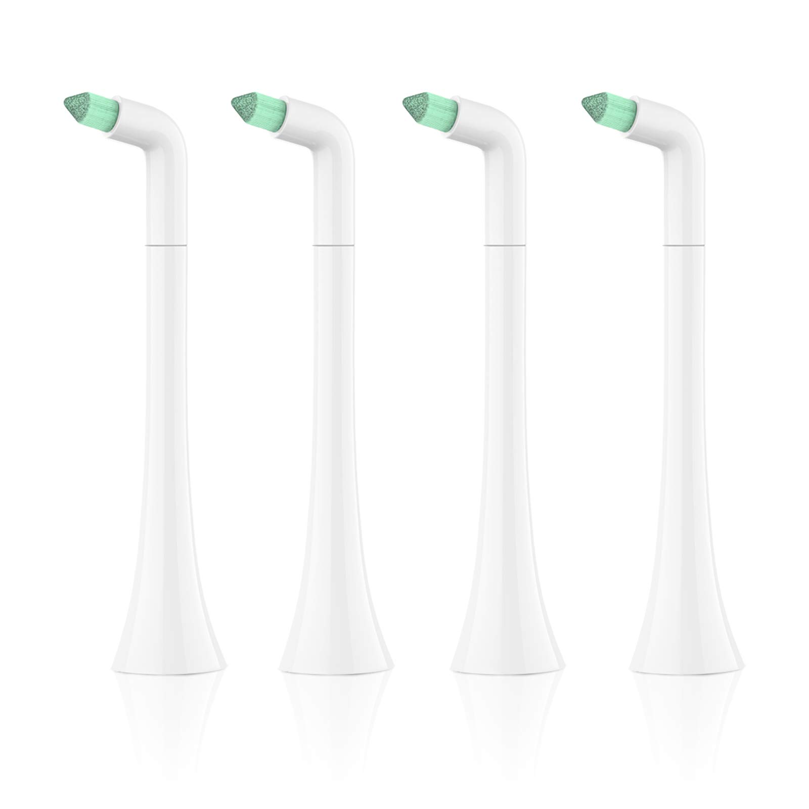 Interdental Replacement Toothbrush Heads for Philips Sonicare Click-on Brush Head System, for Cleaning Braces/Between Teeth/Back Teeth (4-Pack, White)