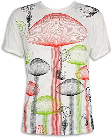 PURE Vintage Men´s T-Shirt Diving Apnoe Jelly Fish Magic Mushrooms Goa Size M L