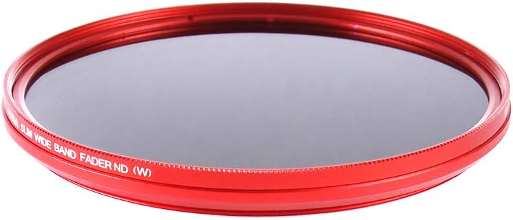 Fotga 82 mm Ultra-Thin Fader ND Filter Lens, Adjustable Neutral Density (ND), Variable Neutral Density Filter ND2 to ND400 - Red