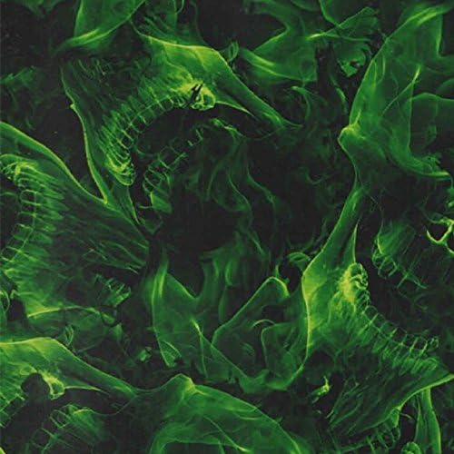 Hydrographic Film HDSF0283 Ghost Flame Film, Green