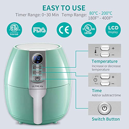 Ultrean Air Fryer, 4.2 Quart (4 Liter) Electric Hot Air Fryers Oven