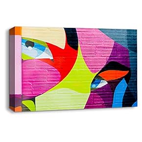 Canvas Wall Art Beautiful Abstract Ink Painting Artwork for Home Prints Framed - 12x18 inches