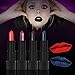 Halloween Black Lipstick, ETEREAUTY Pigmented Matt Lipstick for Theme Parties and Cosplay 4 colors