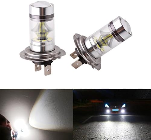 TOPOND 2X H7 High Power Max 100W Extremely Bright 1100ML LED Lights Bulbs for Car Truck Fog Lights Lamps Or DRL Replacement, Xenon White