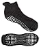 LA Active Grip Socks – 1 Pair – Yoga Pilates Barre Ballet Non Slip Covered (Stellar Black, Large)thumb 1