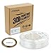 AMOLEN 3D Printer Filament, White Silk 1.75mm PLA Filament +/- 0.03 mm, 225g(0.5lb), Includes Sample Bronze Filament - 100% USA