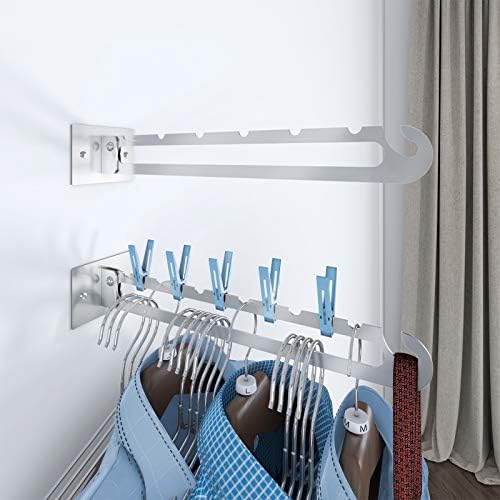 Wall Mounted Clothes Hanger Rack Wall Clothes Bar,FLE SUS304 Stainless