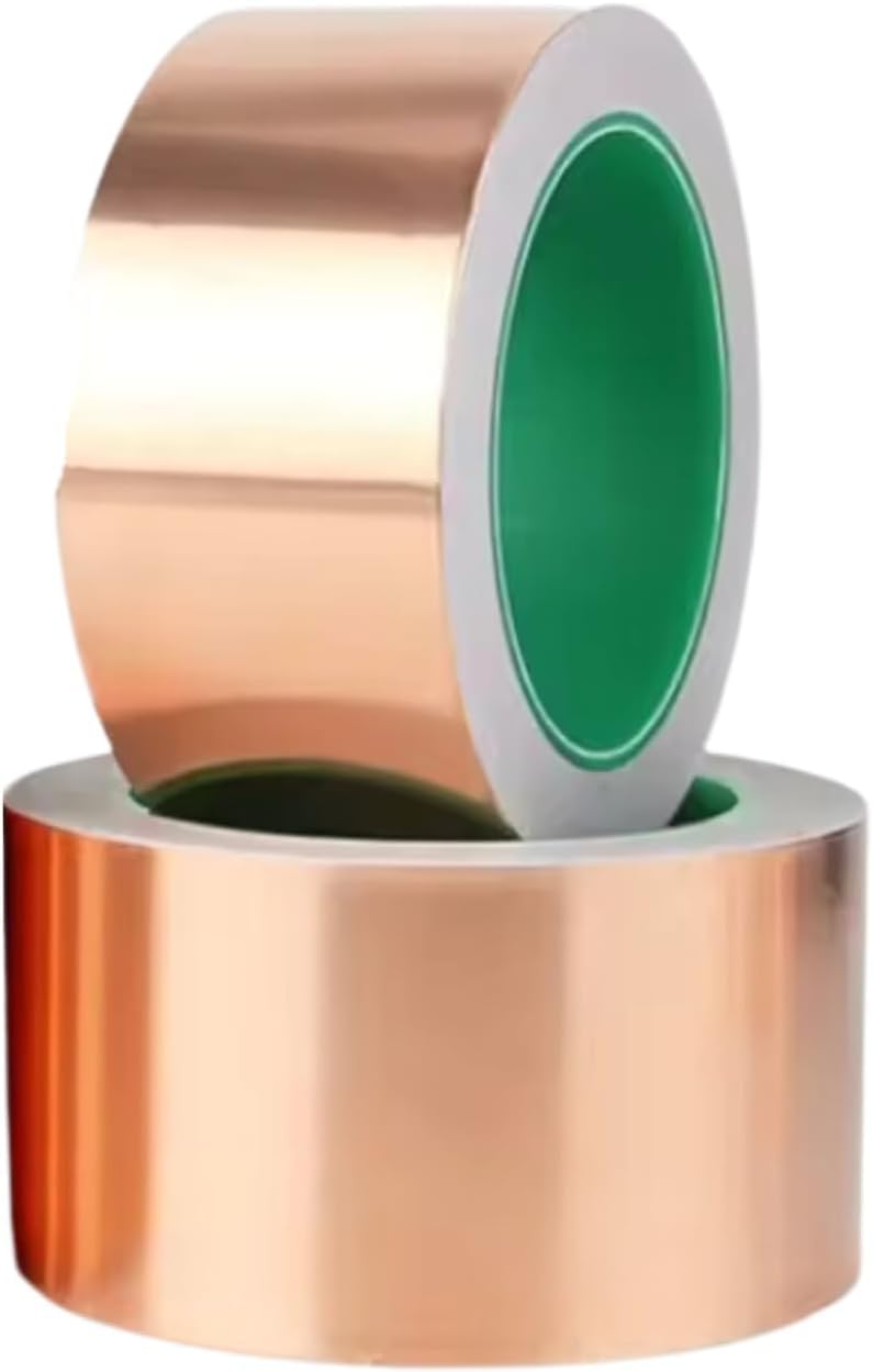 Xavitech Copper Tape Slug Repellent UK,12m x 55mm Copper Tape, an Indoor slug repellent and Slugs Trap for Indoor and Outdoor, Effective Snail and Slugs Repellent Tape for Plants (LIT GOLD PACK OF 2)