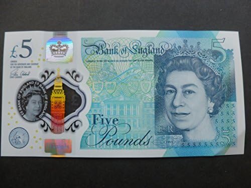 Bank of England NEW British Five Pound ?5 Bank note. by Bank Of England