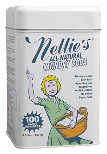 Nellie's All-Natural Laundry Soda 3.3 lbs and Oxygen Brightener 2 lbs