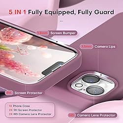 TOCOL 5 in 1 for iPhone 14 Case, with 2 Pack Screen