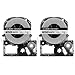 LaBold LK 4WBN LC 4WBN LC 4WBN9 SS12KW Label Tapes Cartridge Compatible for Epson LabelWorks LW300 LW400 LW500 LW600P LW700, Black on White,1/2 Inch X 26.2 Feet,2Pack