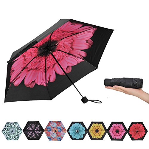 image for Ke.movan Travel Compact Umbrella Windproof Mini Sun & Rain Umbrella Ul