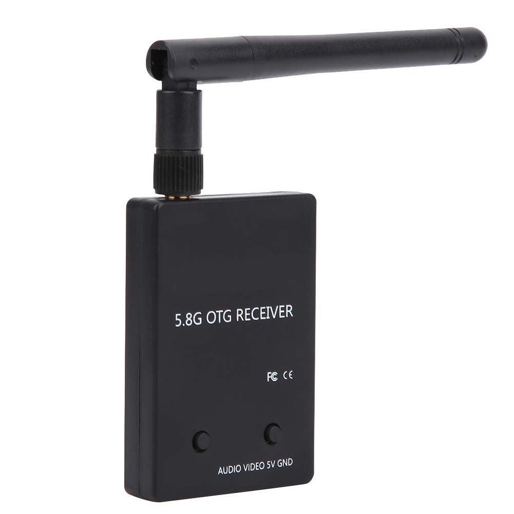 UVC OTG 5.8G 150CH Audio FPV Receiver for Phone and Computer, RP-SMA Female Connector, 2.4 x 1.6 x 0.4in