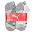 Puma Ladies No Show 6-pair Socks (Black/Gray and White/Gray) Sock size: 9-11, Fits shoe size: 5-9.5 (White)
